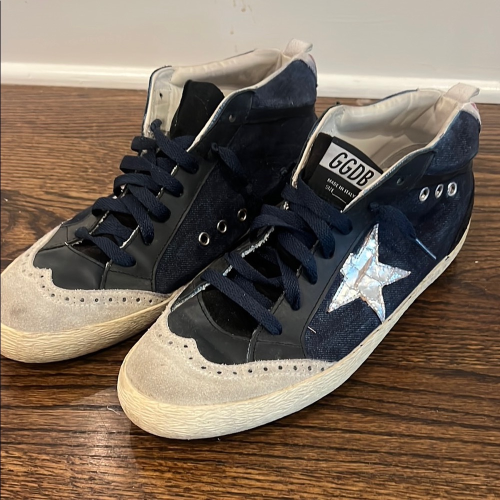 Navy golden goose mid-star
